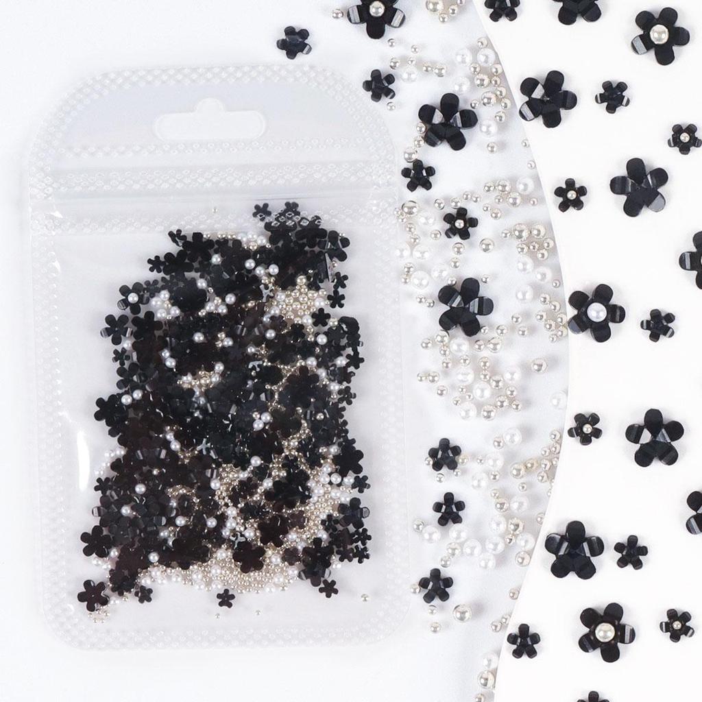 3D pryskyřičné nehtové umění květiny smíšené perlové kameny kamínky dekorace pro DIY manikúra příslušenství potřeby přívěsky díly