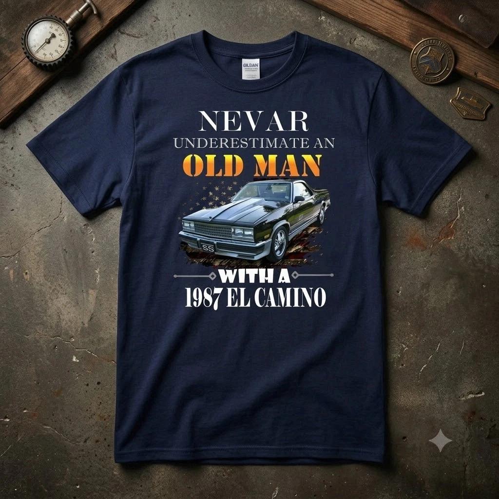 HOT!!! 1978-87 El Camino T Shirt Vintage G Body Graphic Free Ship XXXXL