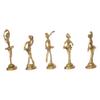 Brass Beautiful Dancing Lady Idol Home Décor Showpieces Ladies Statue Set of 5 Statues.