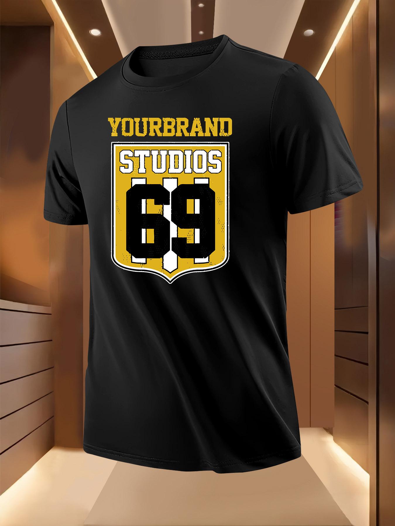 Vintage 69 Studios Graphic - Bold Yellow & Black Print T-shirt XS