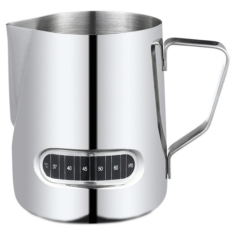 Reusable Stainless Steel Milk Frothing Pitcher With Precise Spout For Caf And Home