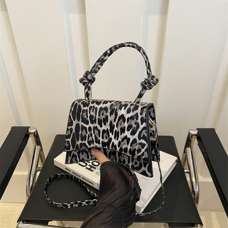 Urban Elegant Small Square Bag With Modern Leopard Print For Trendy Daily Use