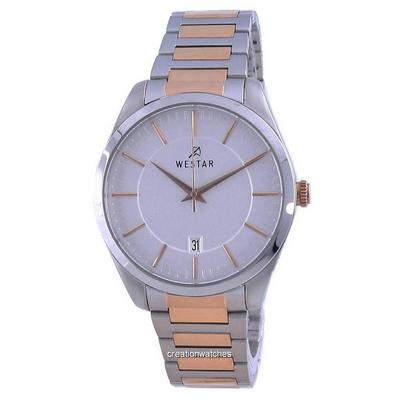 Silver Dial Two Tone Stainless Steel Quartz 50213 SPN 607 Men's Watch