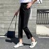 Korean Style Summer Women Suit Pants High Waist Pants with Slit Elegant Ladies Girls Casual Pants Capri