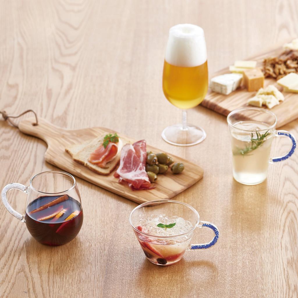 Hario Beads Wine Glass Stem Blue 400ml BS-400-BU