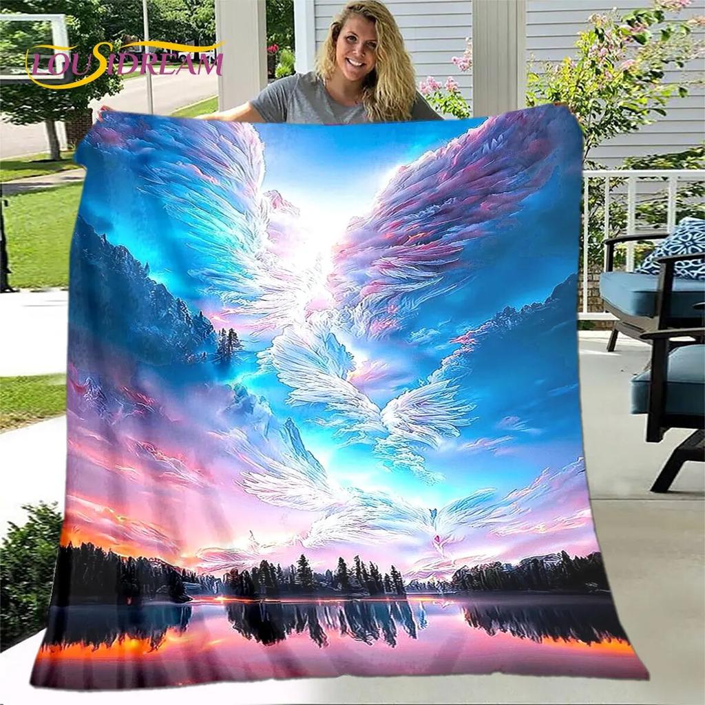 3D Natural ,Tornado, Cloud Blanket,Flannel Blanket Throw Blanket,Warm Blanket for Home Living Room Bedroom Beds Sofa Picnic Kid