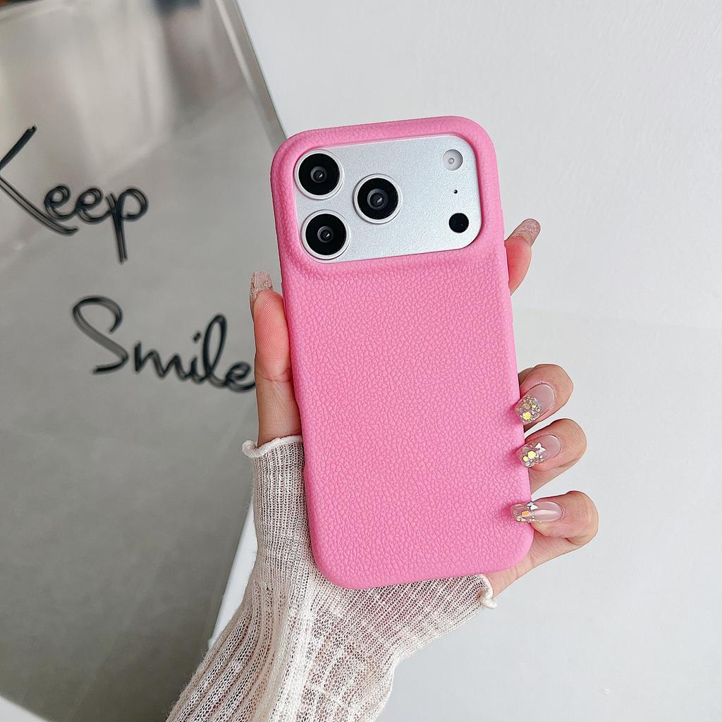 Premium-looking Phone Case for IPhone 17, Solid Color Leather Texture, Apple 16 Phone Case, 13/12 Soft Case