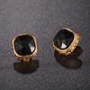 Luxury Gorgeous Square Crystal AAA Rhinestone Clip on Earrings New Design Simple Gold No Pierced Ear for Women Jewelry