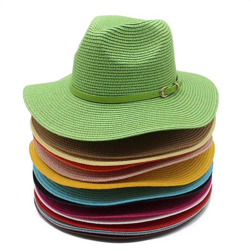 Cappello di Paglia di Carta a Tesa Larga per Protezione Solare e Moda Cappello da Sole Estivo da Spiaggia