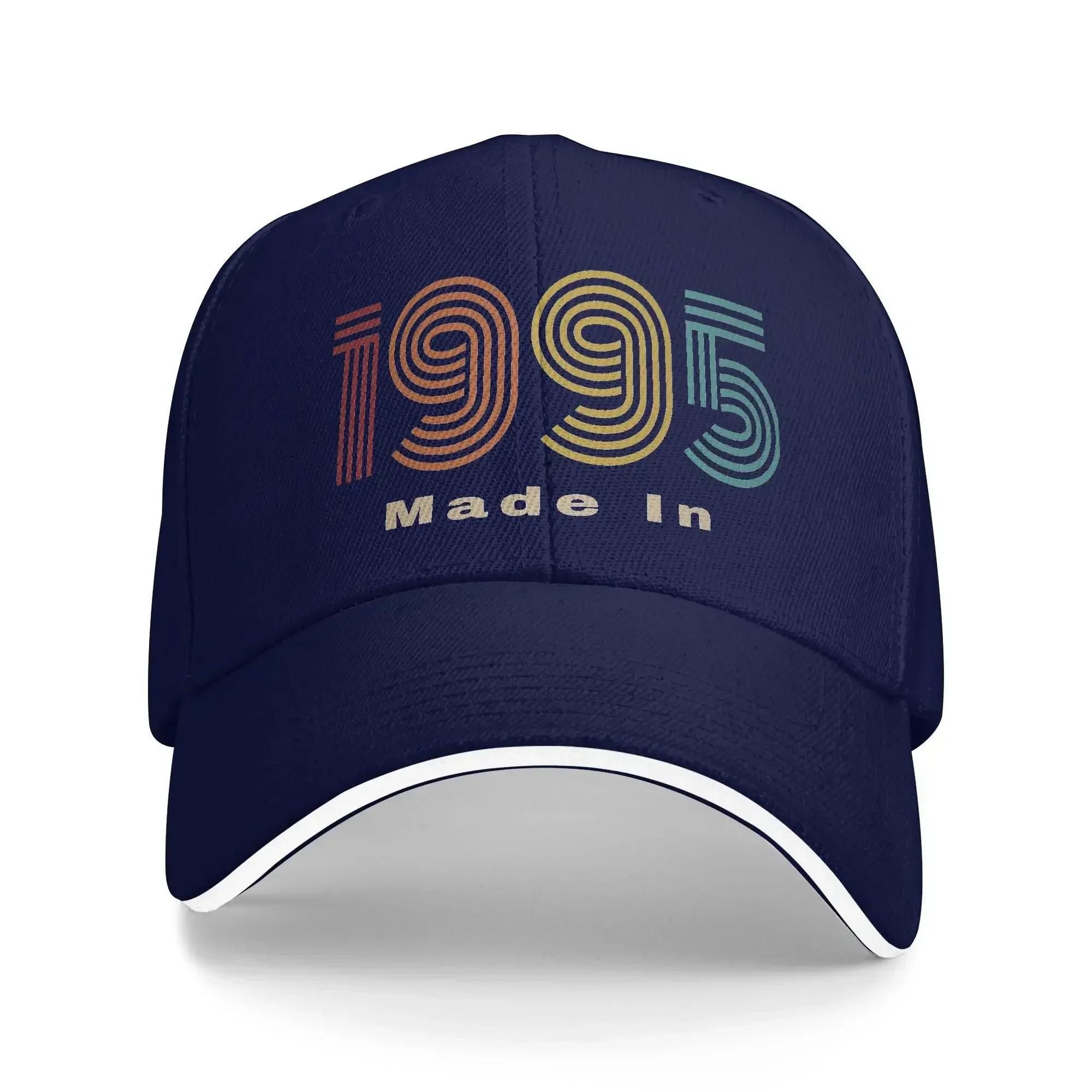 

Women Men Vintage 1995 Made In 1995 Outdoor Hat Summer Adjustable Cap Casual Baseball Cap Fashion Sunscreen Hats One Size