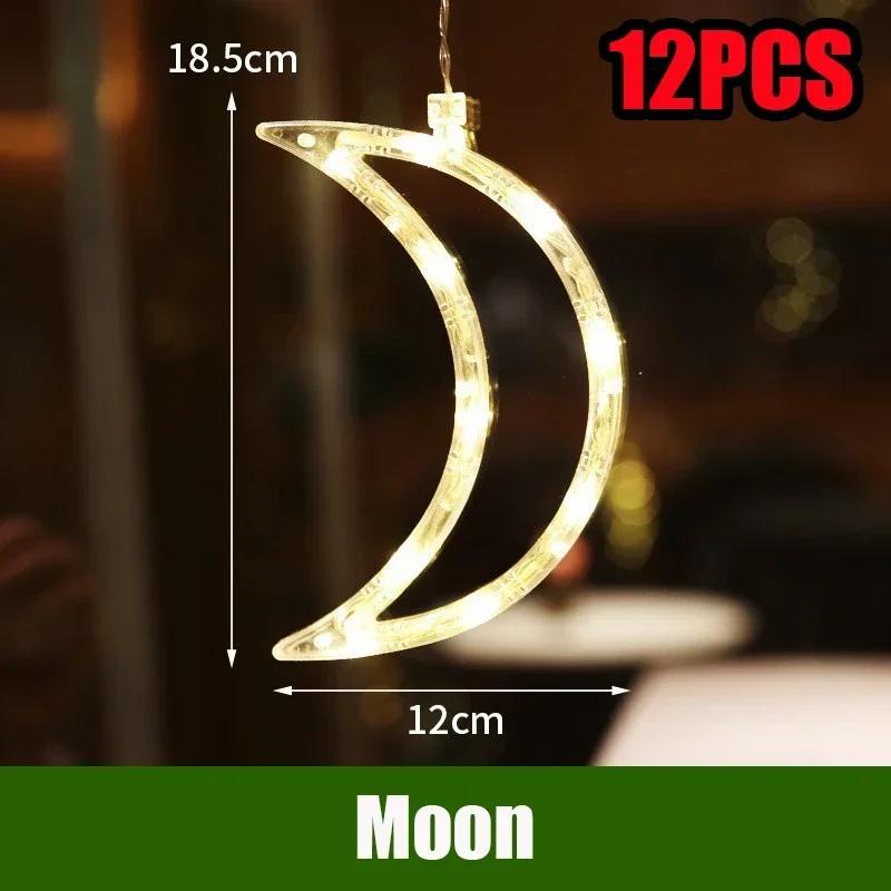 LED Christmas Lights String Decorative Lights Santa Claus Display Window Suction Cup Lights Christmas Tree Colored Lights