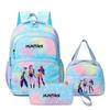 3Pcs/Sets Mochila Backpack Colorful Schoolbag Pencil Case Lunch Bag for Students School Bags Pen Bags