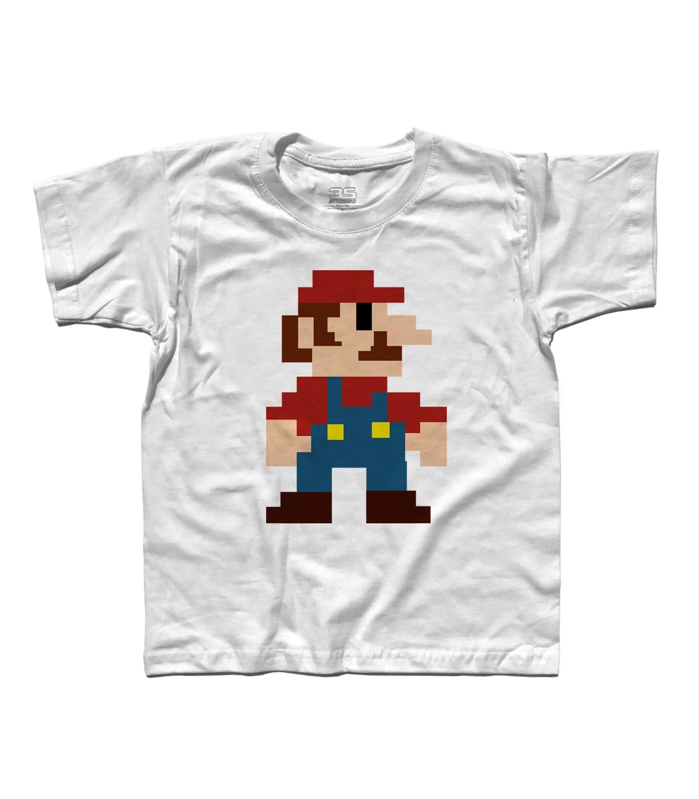 Children s T-shirt MARIO PIXEL Super Vintage Game Video Games 130