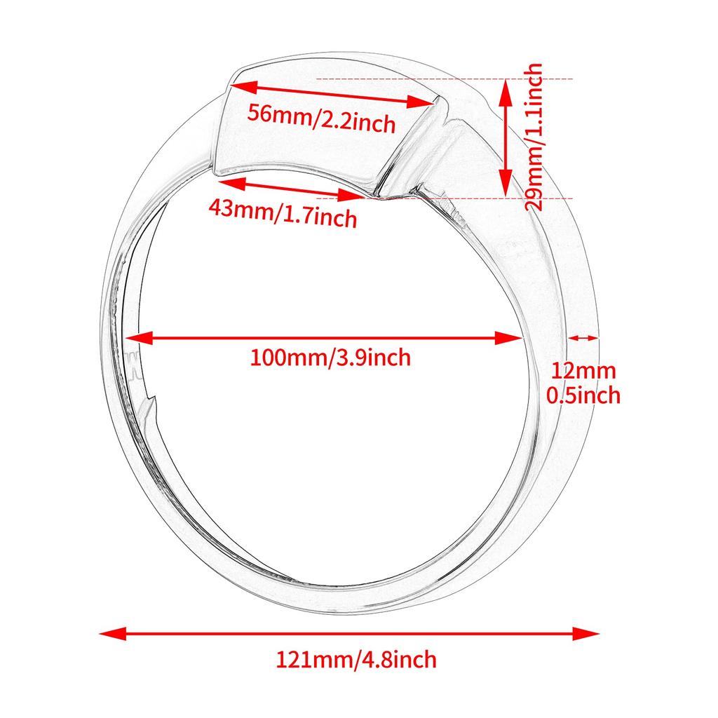 HDBUBALUS Motorrad 5" Tachometer Zierring Blende Visierabdeckung für Harley Meterblende Dyna