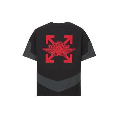 T-shirt OFF-WHITE x Jordan (Taille Asie) Vêtements de ville noirs pour hommes CV0657-010