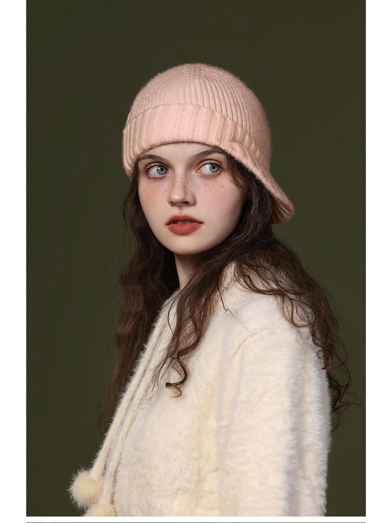 Women's Windproof Wool Knitted Hat with Ear Protection – Warm Duckbill Cap for Autumn and Winter