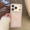 Cute Bunny Card Holder Phone Case for iPhone 16, iPhone 17, and iPhone 17 Pro Max
