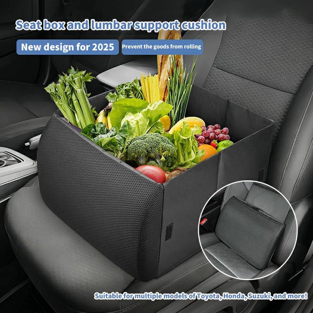 Car Storage Organizer 30L Foldable Lumbar Support Back of Car Organization Storage Box Foldable Multifunctional Storage Box