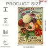 Retro Vintage Floral Tin Sign, Metal Wall Poster for Kitchen 8x12 Inch