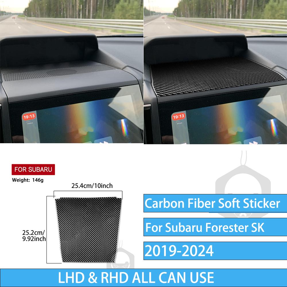 Real Carbon Fiber Car Accessories Gear Air Vent Set Trim Cover Soft Sticker For Subaru Forester SK      2024
