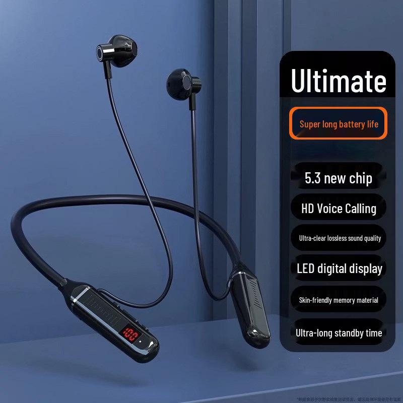 Liu Genghong Style Recommended Long Battery Life - 2025 Bluetooth Sports Neckband Earbuds