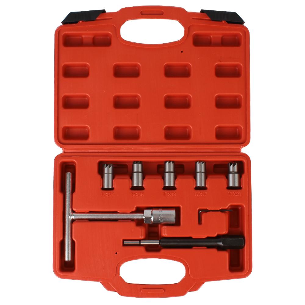 6/8/11/17 Pcs/set Carbon Remover Diesel Injector Seat Cutter Set Cleaner Tool Auto Repair Tools