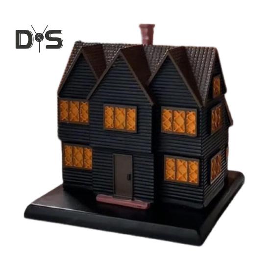 

Черный дом курильница смола ведьма дом благовония конус палочка держатель Хэллоуин вечеринка настольное украшение орнамент чёрный