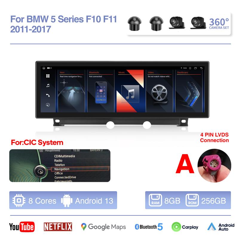 Android13 For BMW 5 Series F10 F11 2011-2017 14.9Inch 8Core Car Multimedia Video Player GPS Navigation Radio Auto Carplay 4G 360
