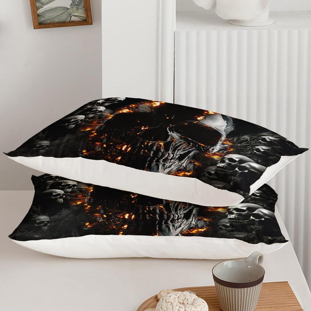 Rock Skull Gothic Three-Piece Quilt Cover 3D Digital Printing Bedding Set Bed Cover