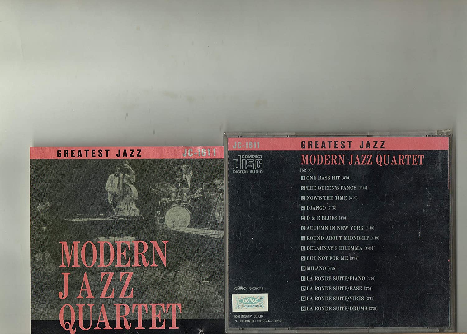 

CD MODERN JAZZ QUARTET - Greatest JAZZ JC1611 Япония Джаз Б/У