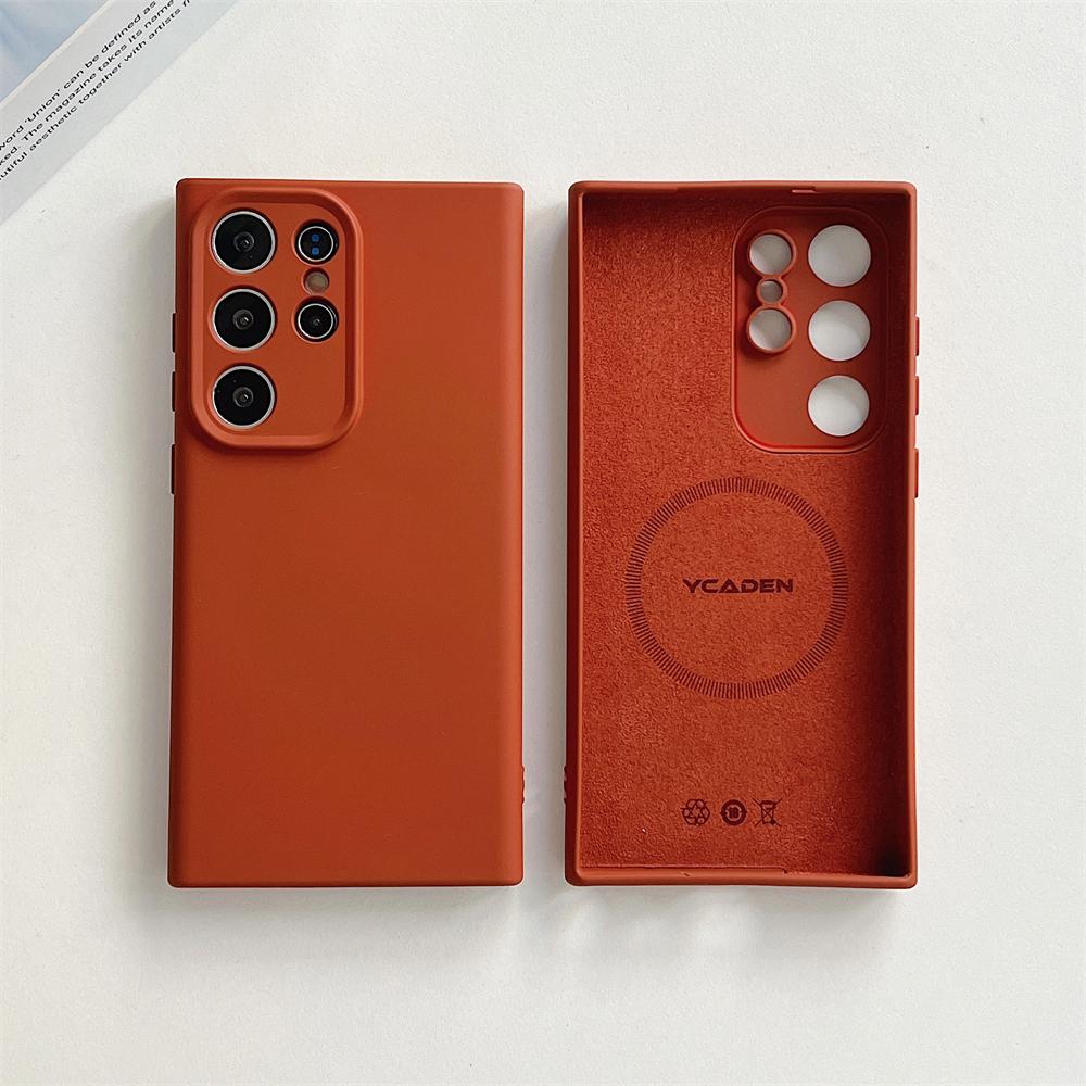 Voor Draadloos Opladen Vloeibare Siliconen Telefoonhoesje voor Samsung S26 S2 Ultra S24 S23 S22 Plus Magnetisch Schokbestendig Zacht Hoesje