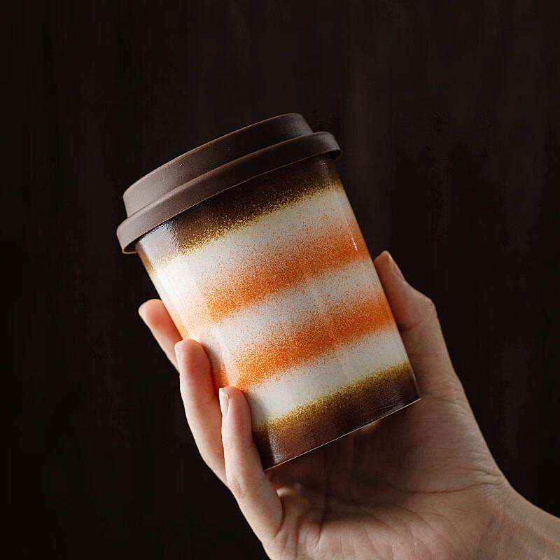 Ceramic Gradient Mug with Silicone Lid