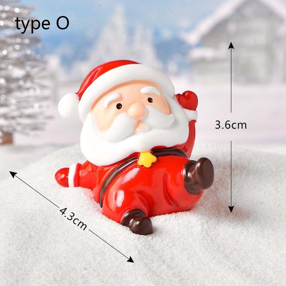 Model Miniature Dairy Sheep Little Statue Christmas Tree Figurines Micro Landscape Santa Claus
