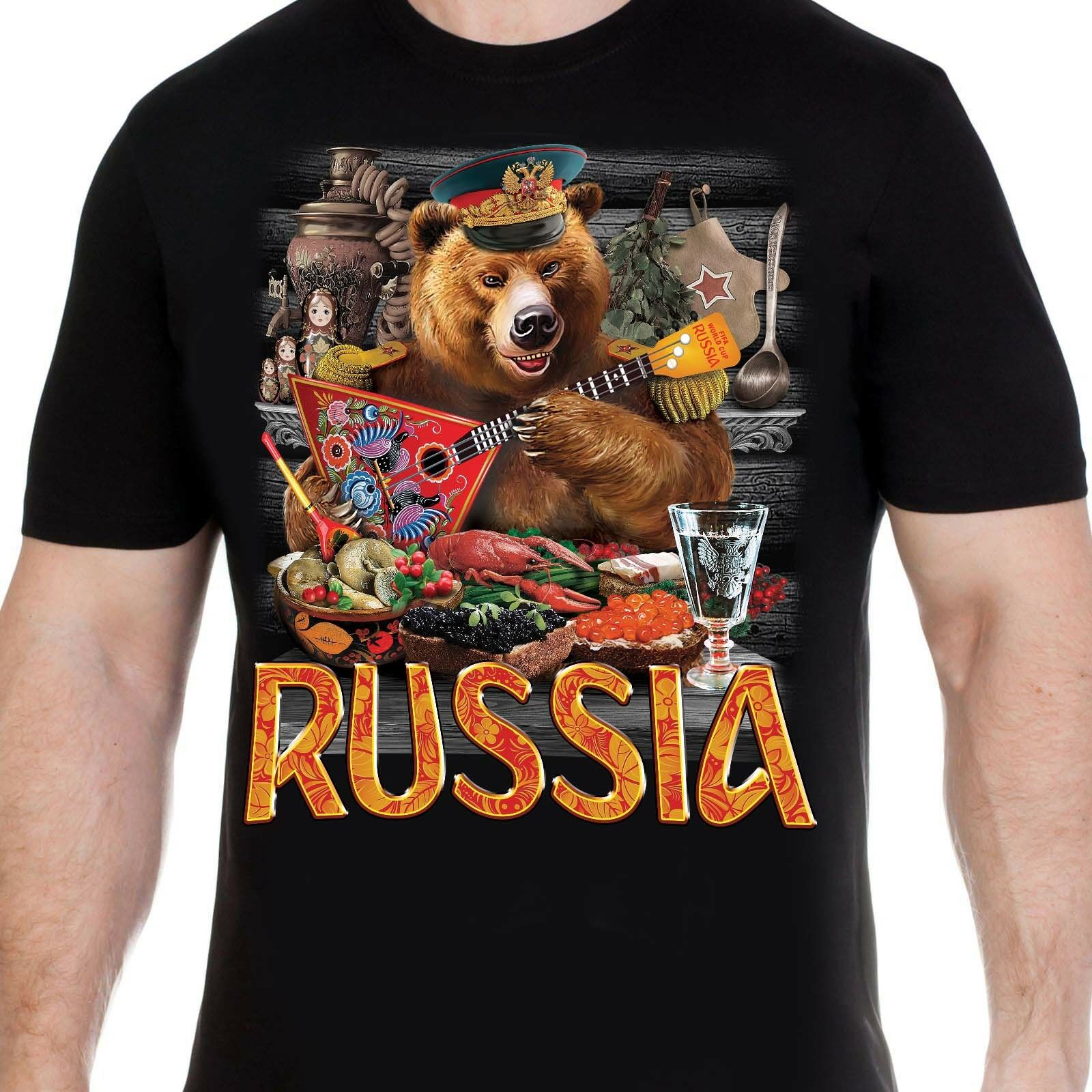 Personalized tshirt with Russian bear TShirts russia putin military cult Mens Clothing S