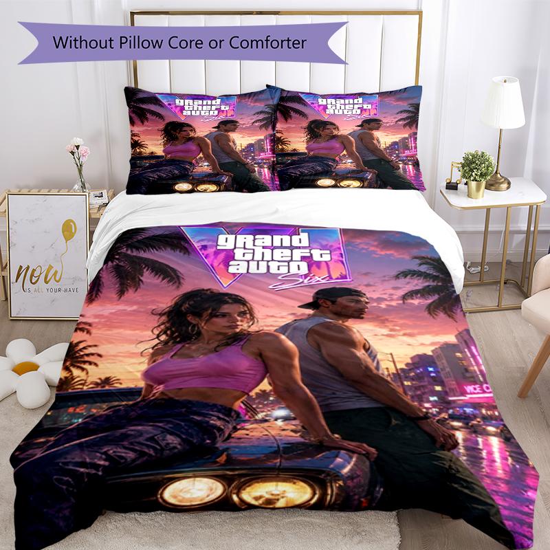 3pcs GTA 6 Bedding Set Duvet