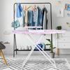 Foldable Ironing Board Full-Size Itoning Board Height Adjustable Iron Board with Print Flower Heat Resistant Cover, 42" Long Ironing Board with Steam