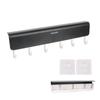 Wall-Mounted Punch-Free For Bathroom Door  Clothes Key Organizer With Hook Storage Rack Shelf Storage Box