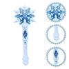 ABS Light Up Snowflake Wand Princess Glow Snowflake Wand Flashing Snow Star Wands  Children Toy