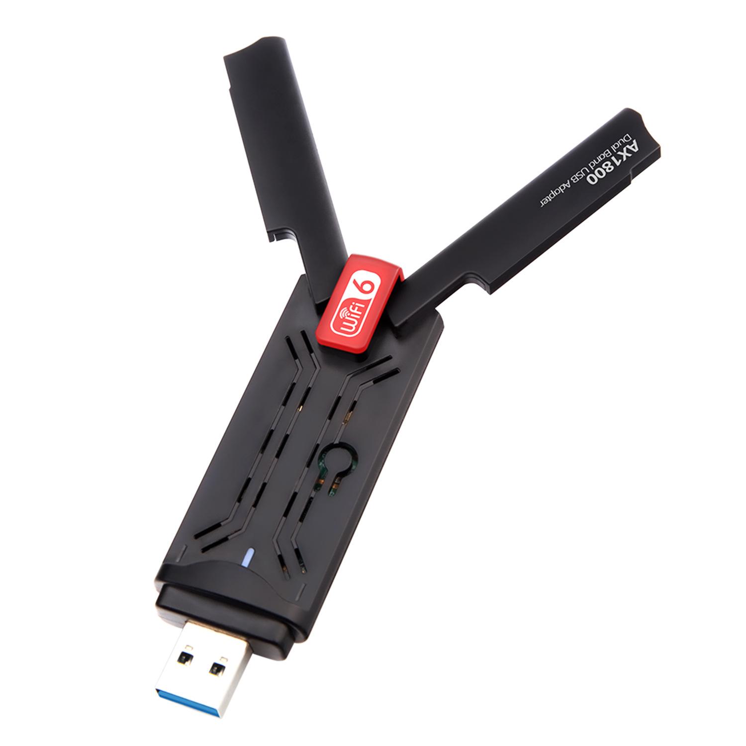 

USB3.0 WiFi6 Dual-Band 1800M Wireless Network Card with 5G High-Speed Receiver/Transmitter