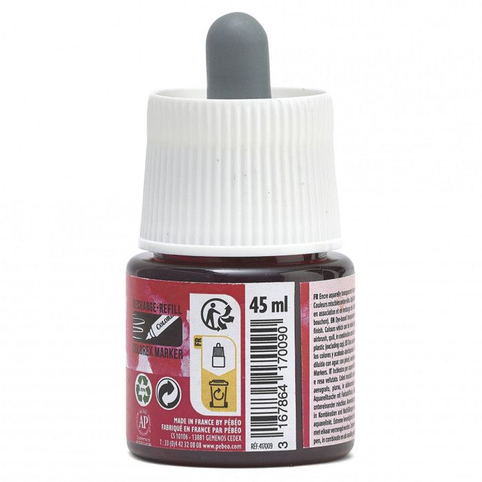 Watercolor Ink - PEBEO - Colorex - 45 Ml - Turkish Red - Mixed