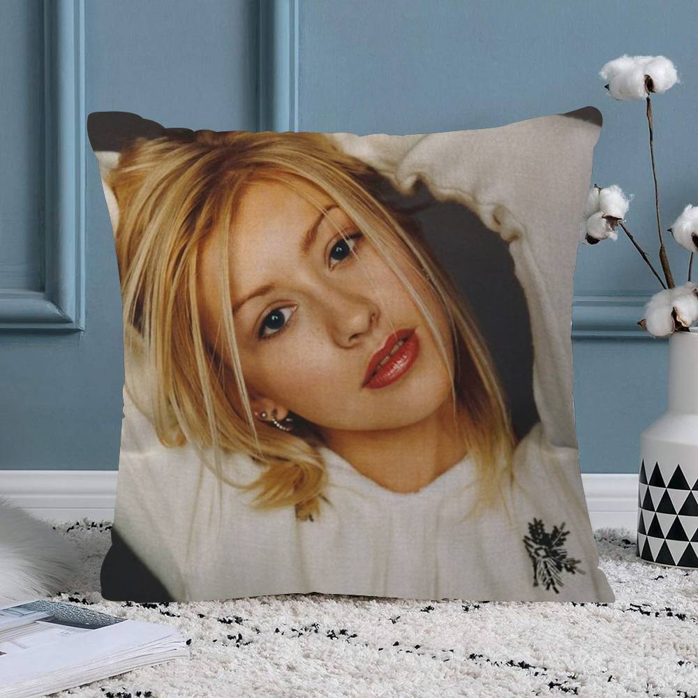 Christina Aguilera Singer Cushion Cover x Polyester Sofa Cushions Decorative Throw Pillows Home Decoration Pillowcover