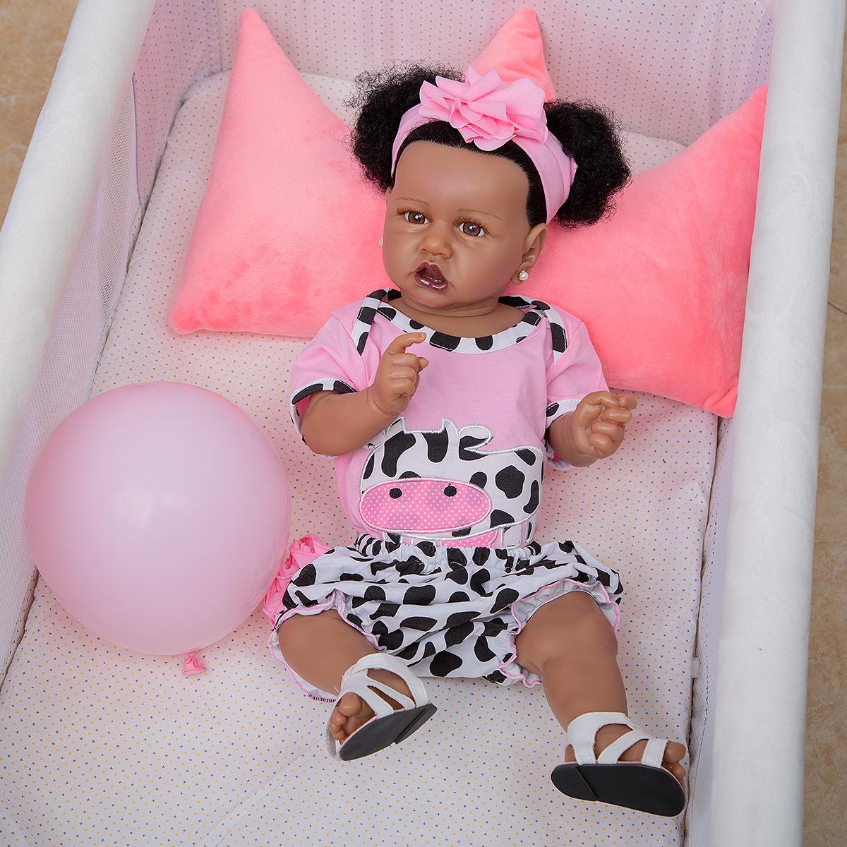 KEIUMI 23 дюйма полностью силиконовые куклы Reborn для маленьких девочек — фото 8