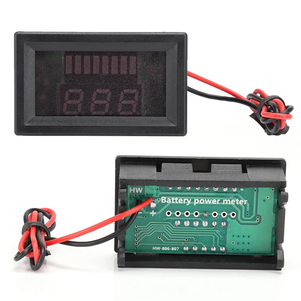 DC Digital Electric Equipment Voltage Meter Display Lithium Battery Voltmeter 12V 60V (Blue)