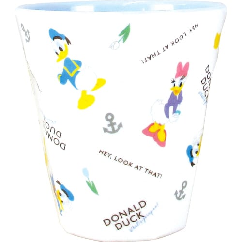 

T S Factory White Disney Melamine Cup, 270ml, Donald Duck Design, DN-5525503DD