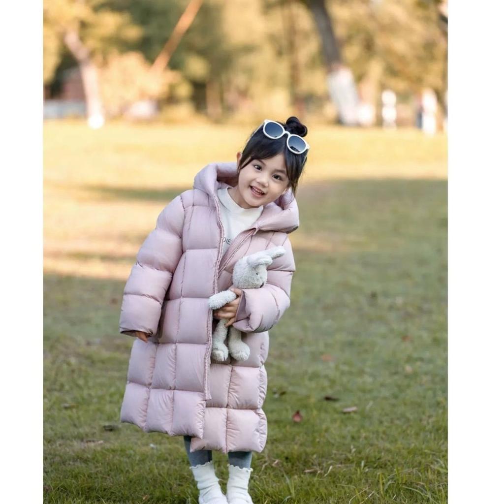 Down Cotton Jacket Long Winter Clothing Warm Children's Clothes Girls Kids Thick Hooded Coat