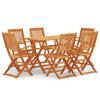 Day and Night - Day and Night Folding Garden Dining Set 7 Pieces Eucalyptus Wood