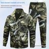 Men's Camouflage Welding Suit - Durable Cotton Workwear for All Seasons - Ideal for Military Training, Workshops, and Construction Sites