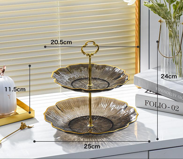 Fruit plate living room home coffee table multilayer afternoon tea dessert cake plate dessert display shelf luxury.