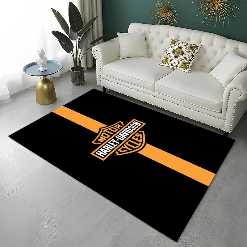 Classic H-Harleys Racing Moto Carpet Rug for Playroom Bedroom Living Room Sofa Home Decor,kid Game Area Rug Non-slip Floor Mat