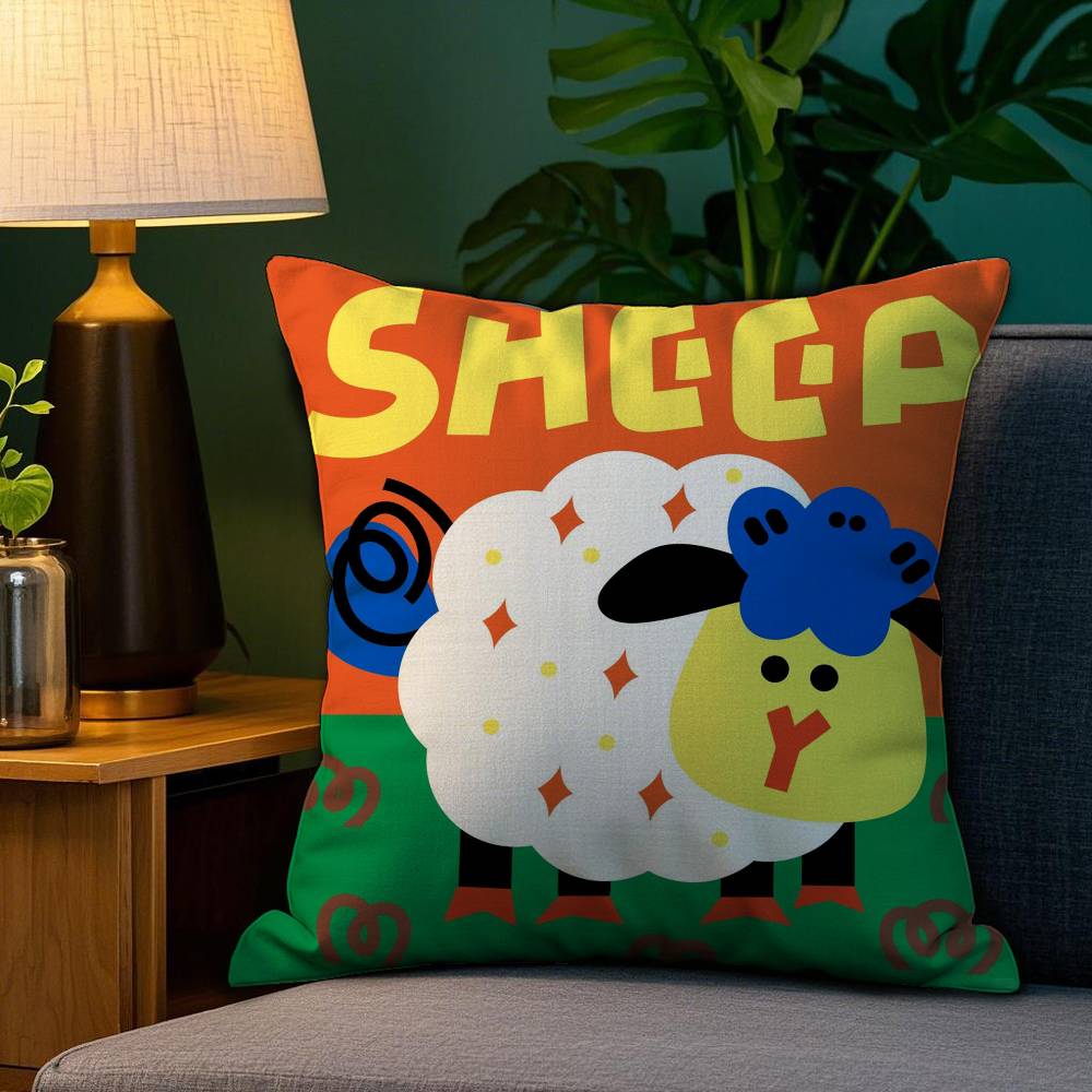 

Chinese Zodiac Print Pillow Case Sofa Living Room Bedroom Double-sided Printing Square Cushion Nap Time Pillow Case 12x12Inch